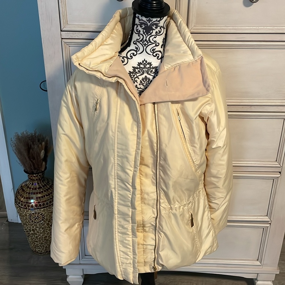 Womens Obermeyer resort size 4 faux fur trim crème ski jacket - Picture 11 of 12